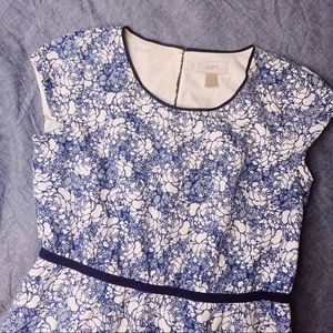 Ann Taylor LOFT Cottagecore Blue & White Dress🤍💙